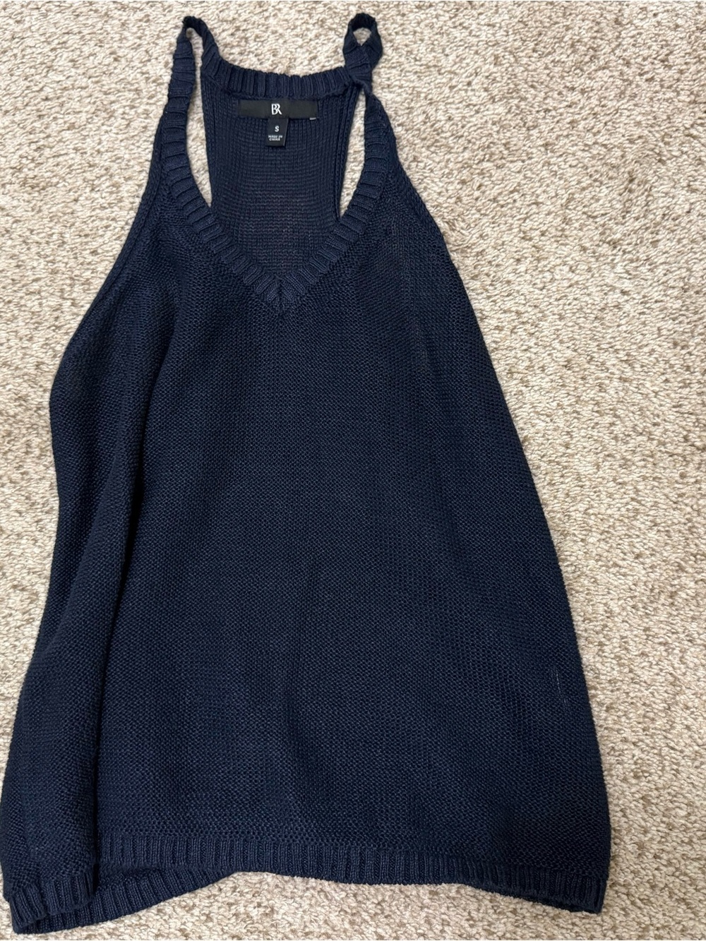 Banana Republic Navy Knit V-Neck Tank